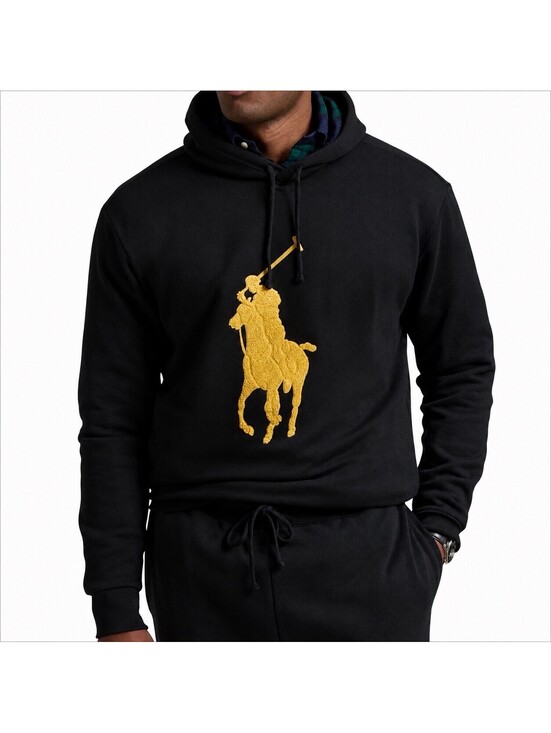 Ralph Lauren Other - Polo Ralph Lauren Black Gold Chenille Big Pony Hoodie Men’s Size 3XLT B&T NWOT